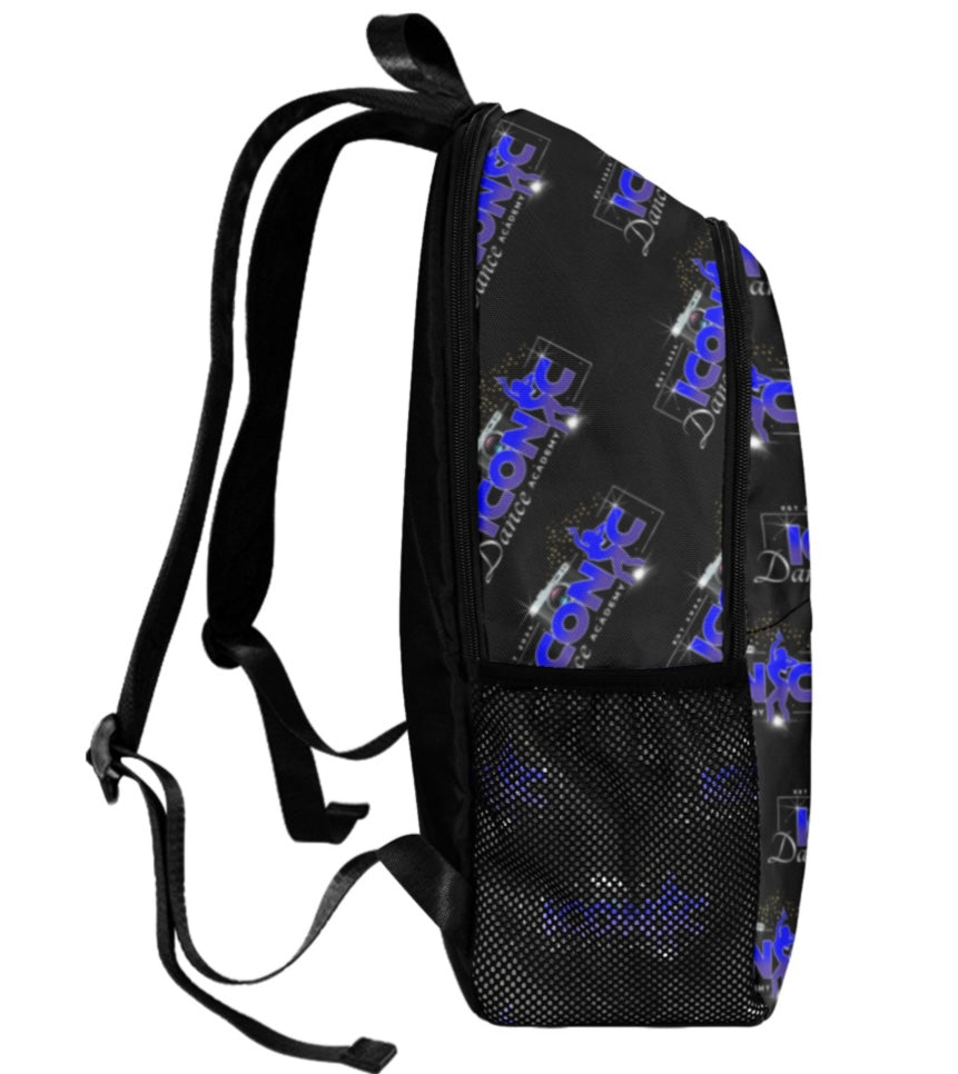 ICONIC fabric backpack with mesh pockets