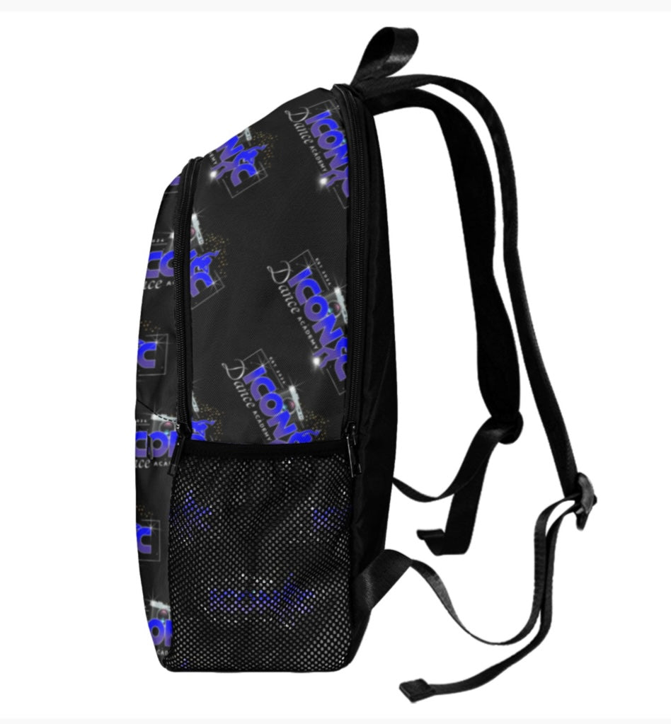 ICONIC fabric backpack with mesh pockets