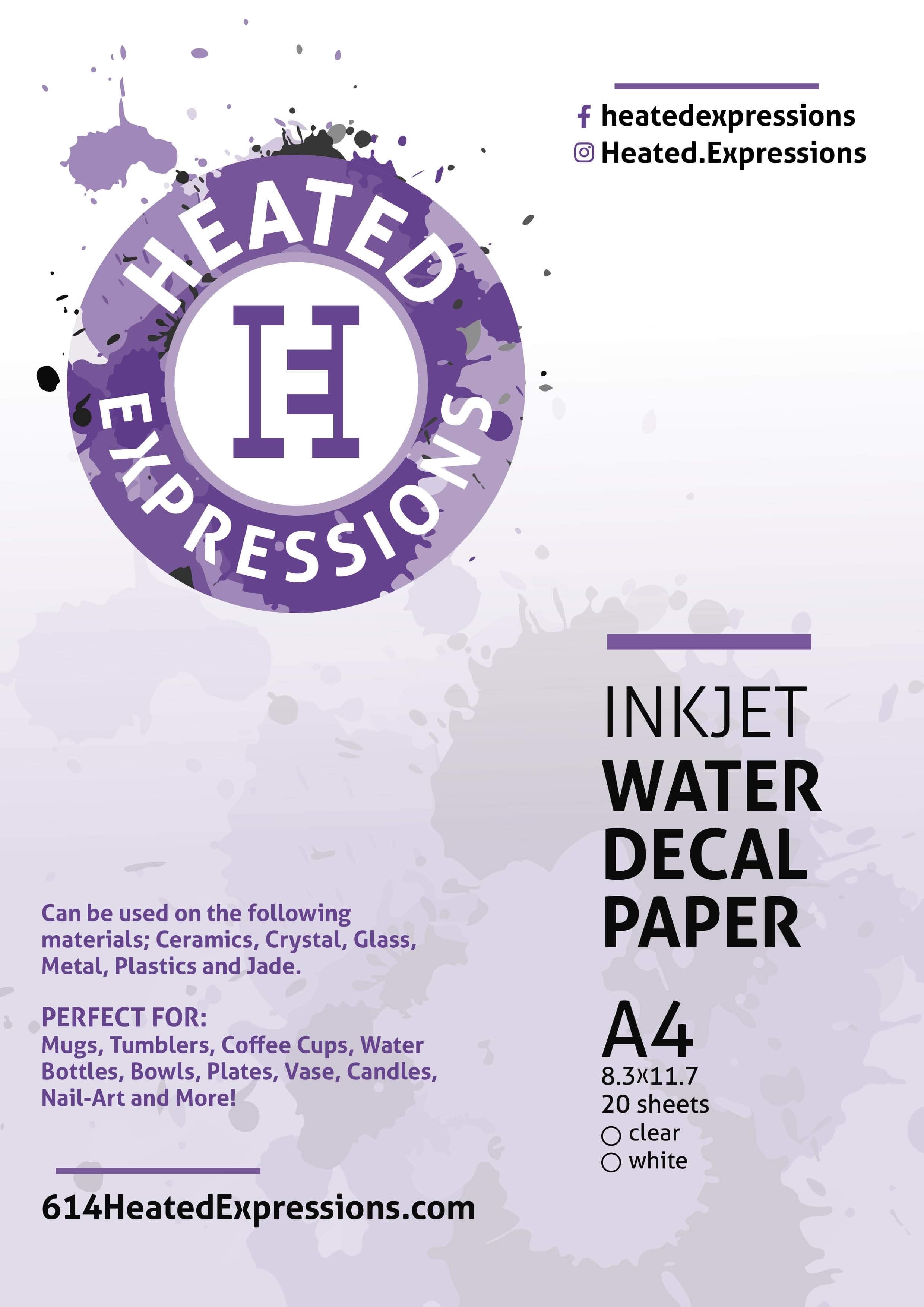 Heated Expressions Water Decal Paper